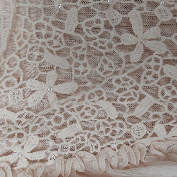 NWT Anthropologie Katherine Top with Crochet Detail Ivory Size 0 - Picture 5 of 8